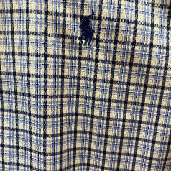 Ralph Lauren Men's XL Performance Blue and White Checkered Long Sleeve Button Up - Picture 5 of 12